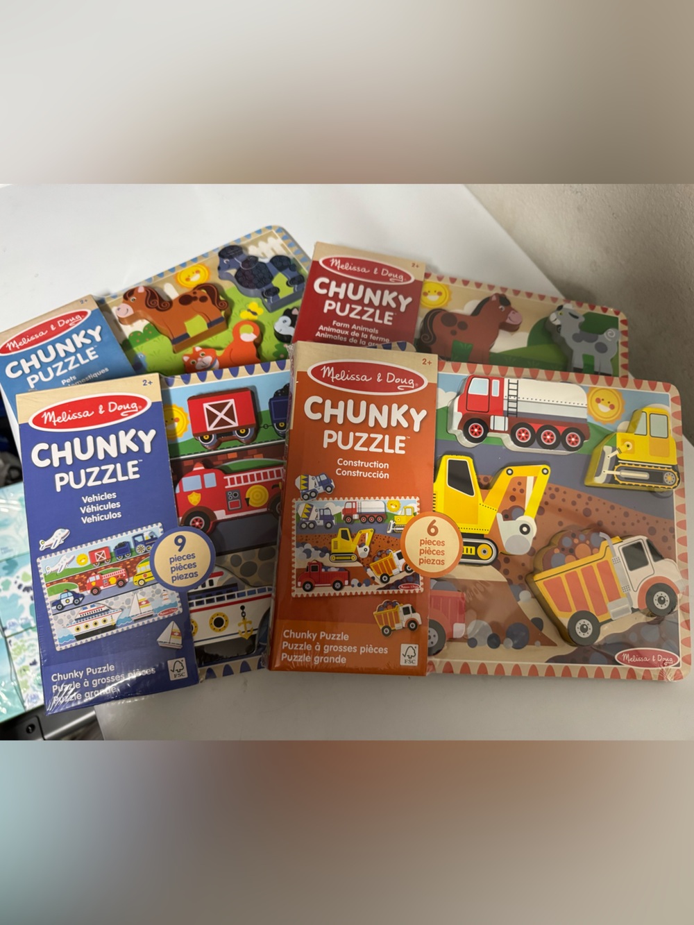 Melissa & Doug Chunky Puzzle Set of 4